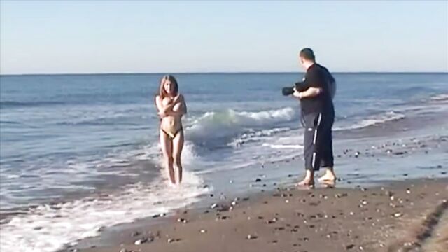 Redhead Chick Merilyn Sakova Shows Her Naked Tits On The Beach OK PORN