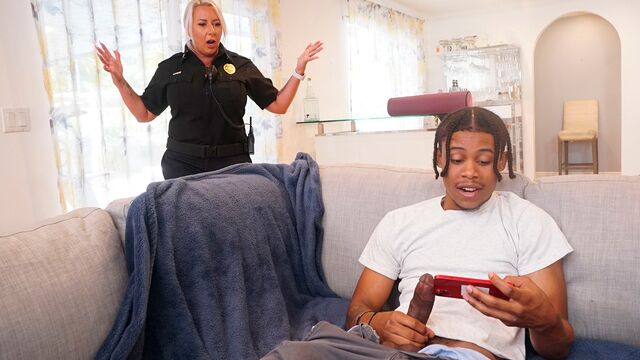 Black dude fucked a hot busty blonde Lieutenant Bella Lexi