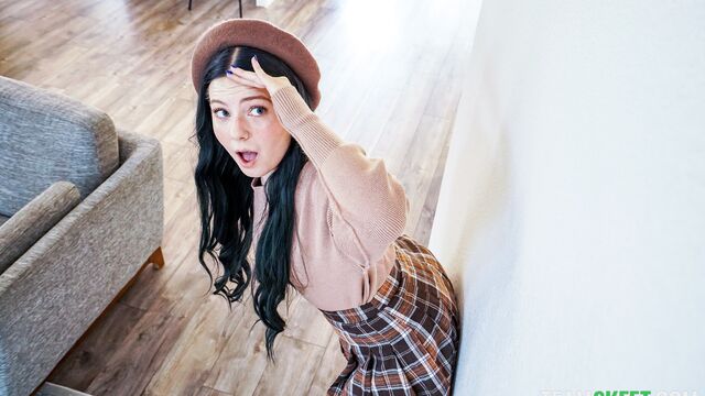 Astonishing model Lily Thot screwed in the cowgirl pose on the couch