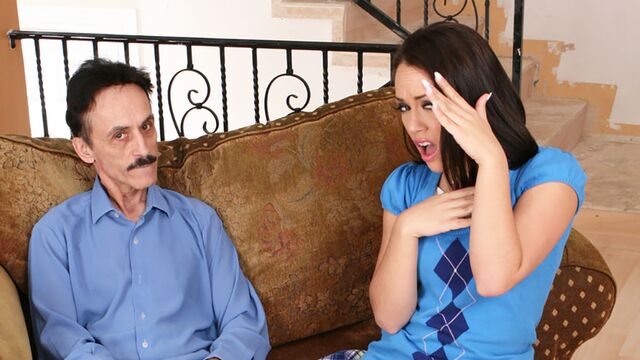 Hard fuck in the missionary pose with a hot brunette Kristina Rose