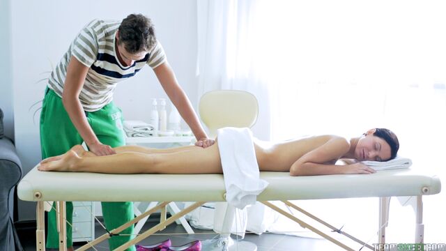 Impressive fit brunette Dinara jumps on a dick in the morning