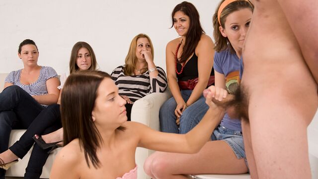 CFNM fetish movie showing Brandi Belle being naughty