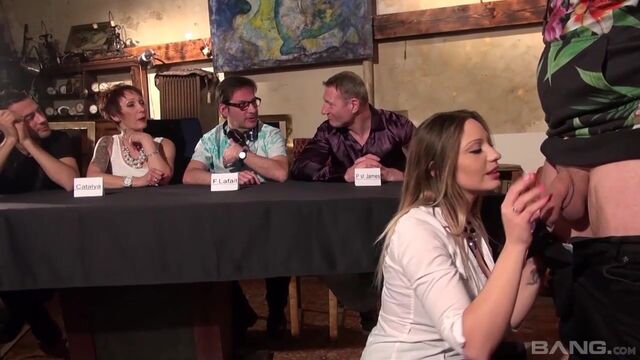 Public sex in the doggy style with a long-legged doll Sabrina Sweet