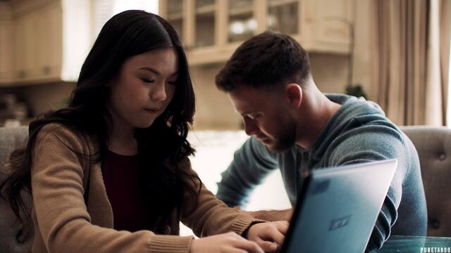 Sweet interracial FFM with babes Seth Gamble and Lulu Chu