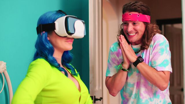 Silicone-boobed model Jewelz Blu impaled from behind by big cock