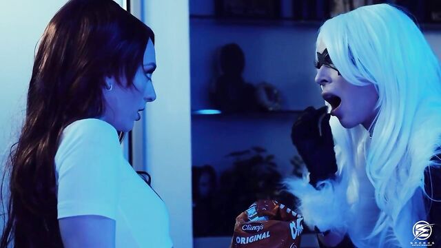 Aiden Ashley and Lily Larimar are playing in hot lesbian games