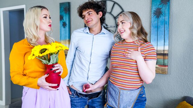 Good chicks Sydney Pai and Eva Nyx love intensive FFM sex