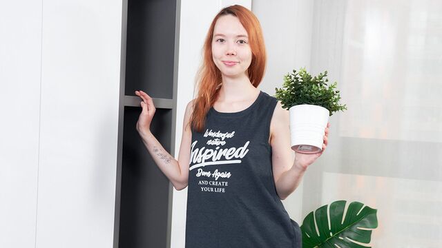 Stylish chick Emily A likes fucking with her pink dildo on cam