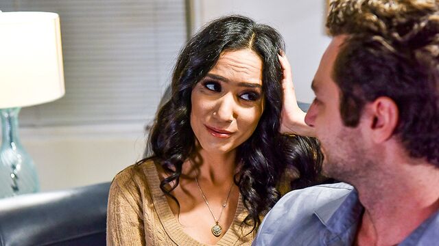 MILF fuck doll Tia Cyrus impaled in her lovely poses on sofa