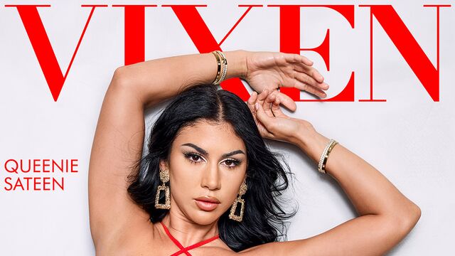 An athlete fucked a big-boobed brunette girlfriend Queenie Sateen