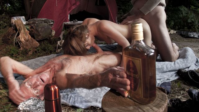 Stunning teen doll Lora Summer fucked by two filthy old men