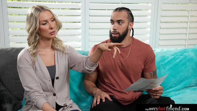 Interracial sex in the missionary pose with a hot white teen Sydney Paige