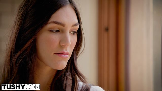 Seduced brunette teen Holly Michaels feels a long boner in her hole