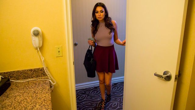 Elegant sex in the bedroom with a beautiful Melissa Moore