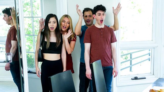 Family taboo sex with horny Whitney OC and Amber Angel