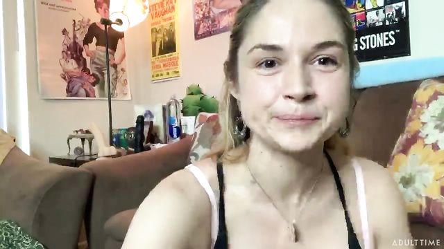 Excellent hottie with huge boobs Sarah Vandella fucks with a black dildo