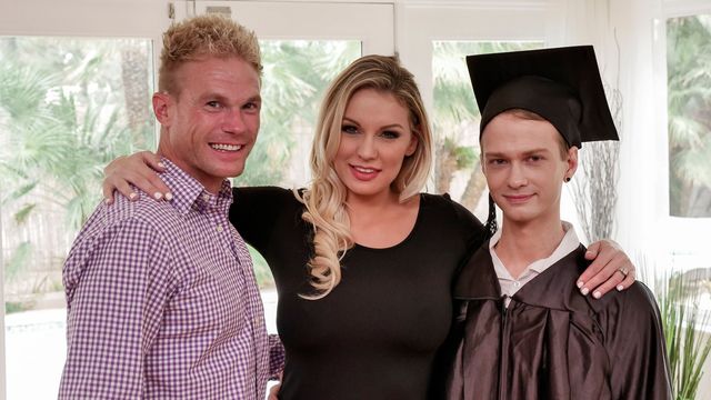 Son's friend is fucking with a big-boobed mommy Kenzie Taylor