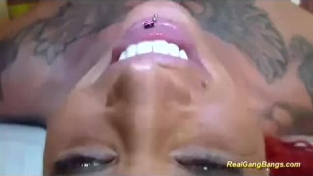 Glamorous dona - gagging scene - Real GangBangs