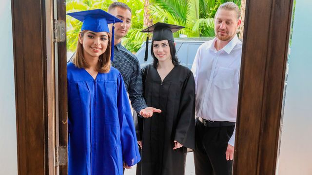 Daughter swap action with two models Hazel Heart and Remi Jones