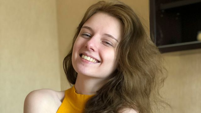 Passionate brunette Sienna Kim is touching her accurate pussy