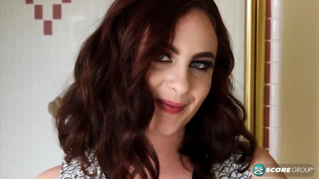 Good-looking girlfriend Milly Marks is having fun with her boobs