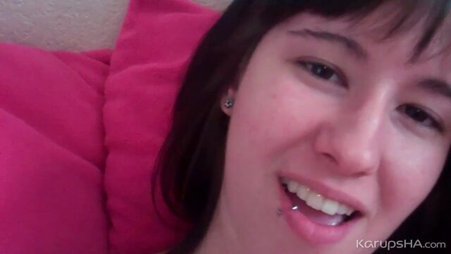 Cutie Becka 2 shoves a toy in her tight wet snatch on cam