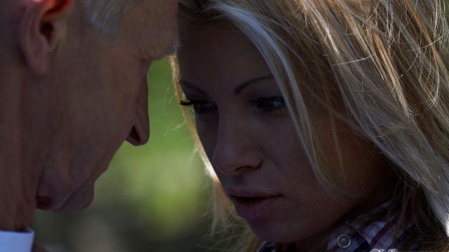 Teen blonde with good big boobs Donna Bell screwed by a very old man