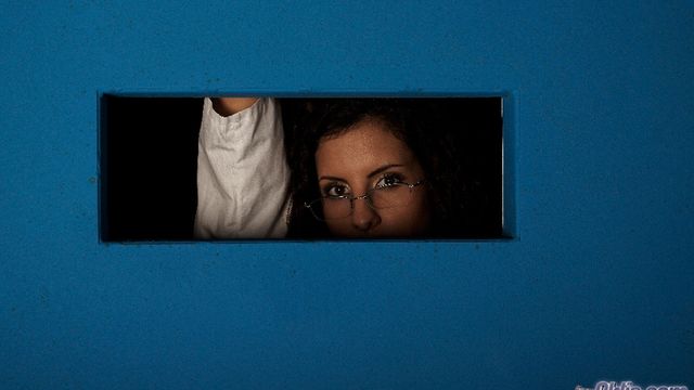 Sweet brunette with an innocent face Leanna Sweet shows off her skills