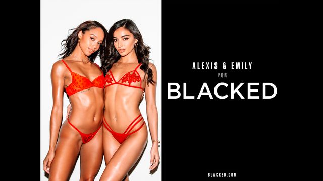 Black boy and two slender babes Emily Willis and Alexis Tae