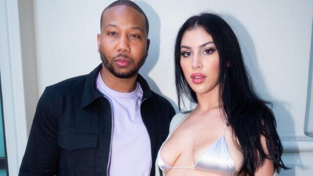 Black boyfriend fucked a long-legged busty MILF Queenie Sateen