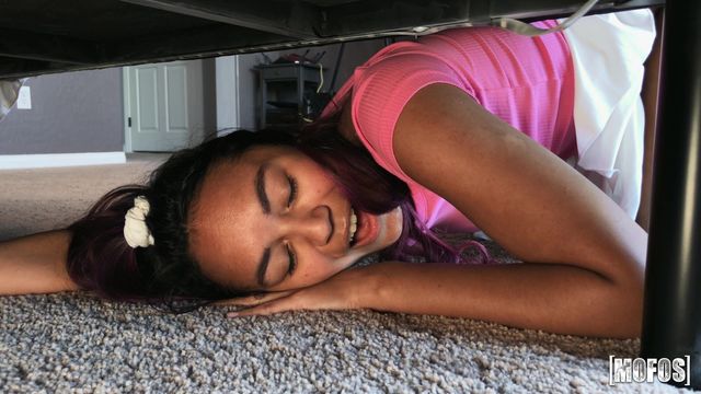 Chocolate sex goddess Little Squirtles fucked by a long white cock