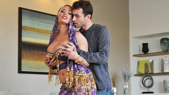 Shyla Stylez is moaning during hardcore sex in the cowgirl pose