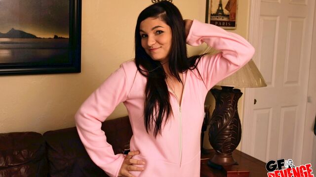 Sensual teen brunette Nina Turk nicely fucked by a big penis