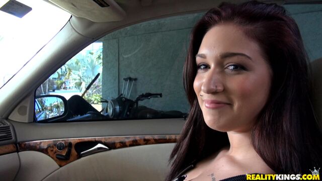 Seduced babe Naiomi Mae sucks a nice penis with passion and love