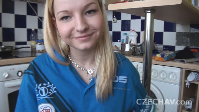 POV sex scene featuring an amateur blonde with big beautiful boobs