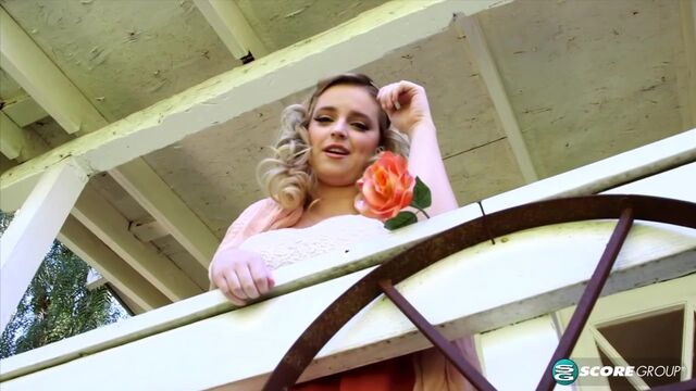 Outdoorsy whore Codi Vore shamelessly masturbating on the porch