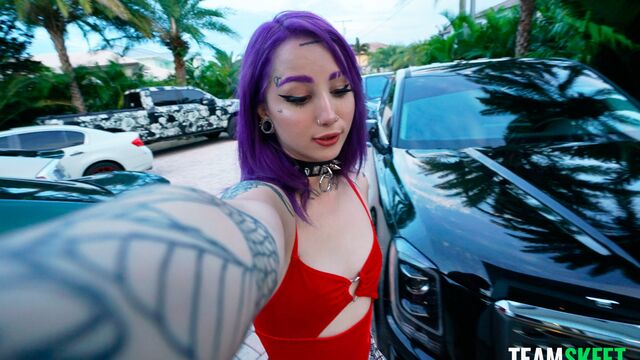 Collared teen Val Steele gets hate-fucked on the kitchen floor