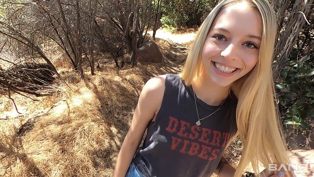 Amateur-style fuck scene with a skinny teen Lily Larimar