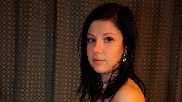 Doggy style fuck with a young brunette babe, Melissa Black