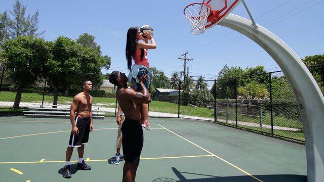 Black men are fucking with a stunning teen Michelle Martinez