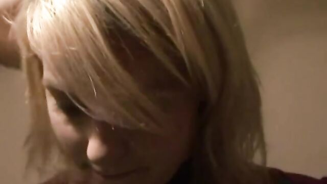 Aesthetic sex on the first date with a good-looking young blonde