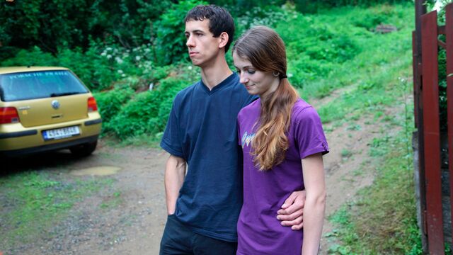 Good-looking slim hottie Aimee Ryan fucked in front of her bf