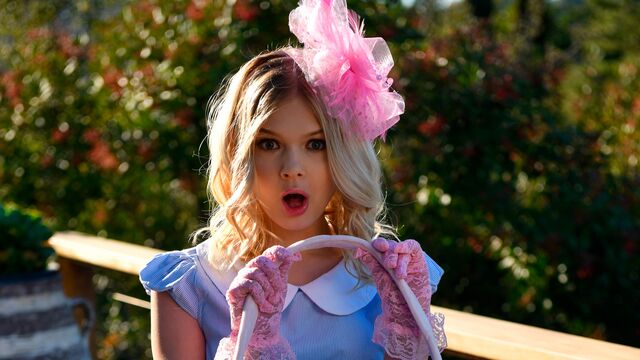 Golden teen angel Coco Lovelock is having fun with a big wiener