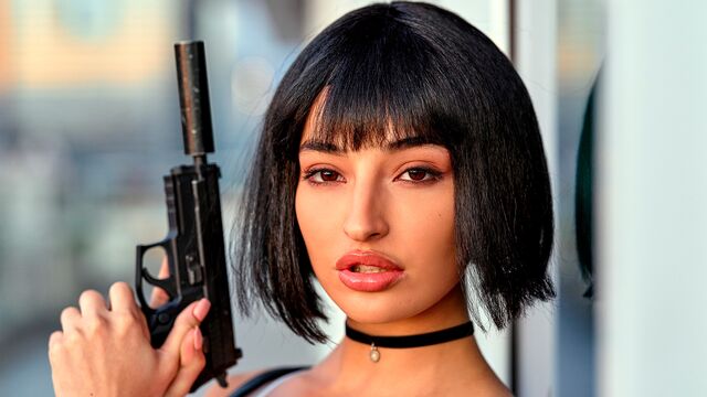 Stunning brunette with cute small tits Emily Willis likes anal