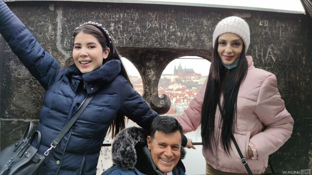 Brunette doll Lady Dee fucked in the doggy style pose in POV