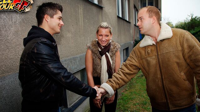 Sensual lady with tanned skin Lexxis Brown screwed in front of her bf