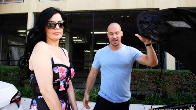 Young doll with awesome tits Natalie Lovenz feels a long cock