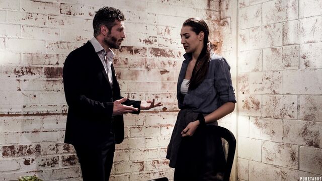 Gorgeous lady Bella Rolland feels a hard cock in her tight crack