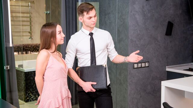 Slim and young model Kate Quinn is enjoying hard fuck so much