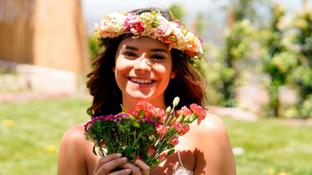 Sensual brunette doll Violet Starr is having fun with a long penis